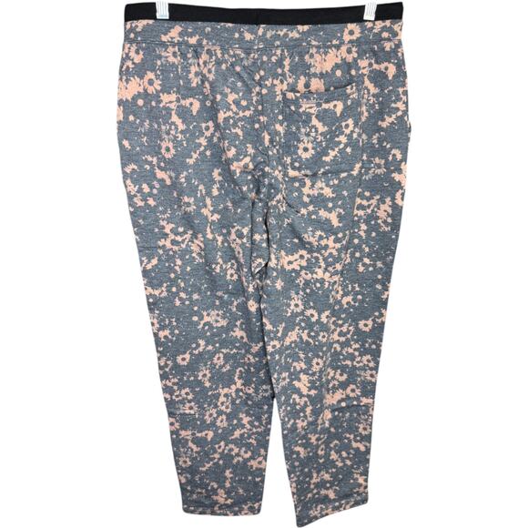 Cuddl Duds Comfortwear Slim Pants Black Stamp Floral Medium NWOT Pull-On Comfort - Picture 6 of 9